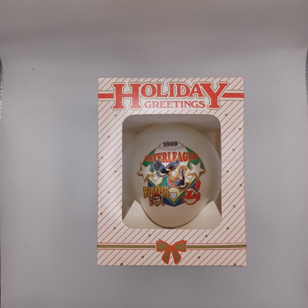 VINTAGE 1999 MLB Holiday Greetings Pirates x Indians Interleague Game Christmas